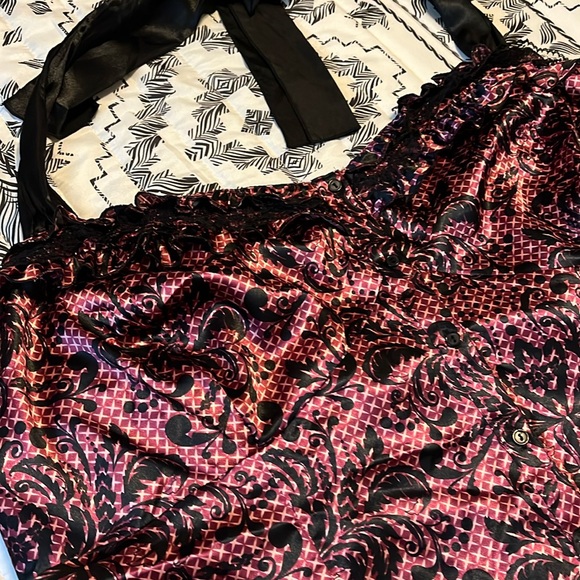 Torrid Floral Lace Ruffled Haltertop Nightie Size 3 - Picture 3 of 7